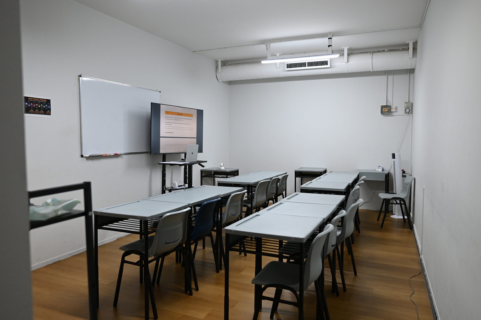 Classroom at a Singapore tuition centre, photographed by Podsee